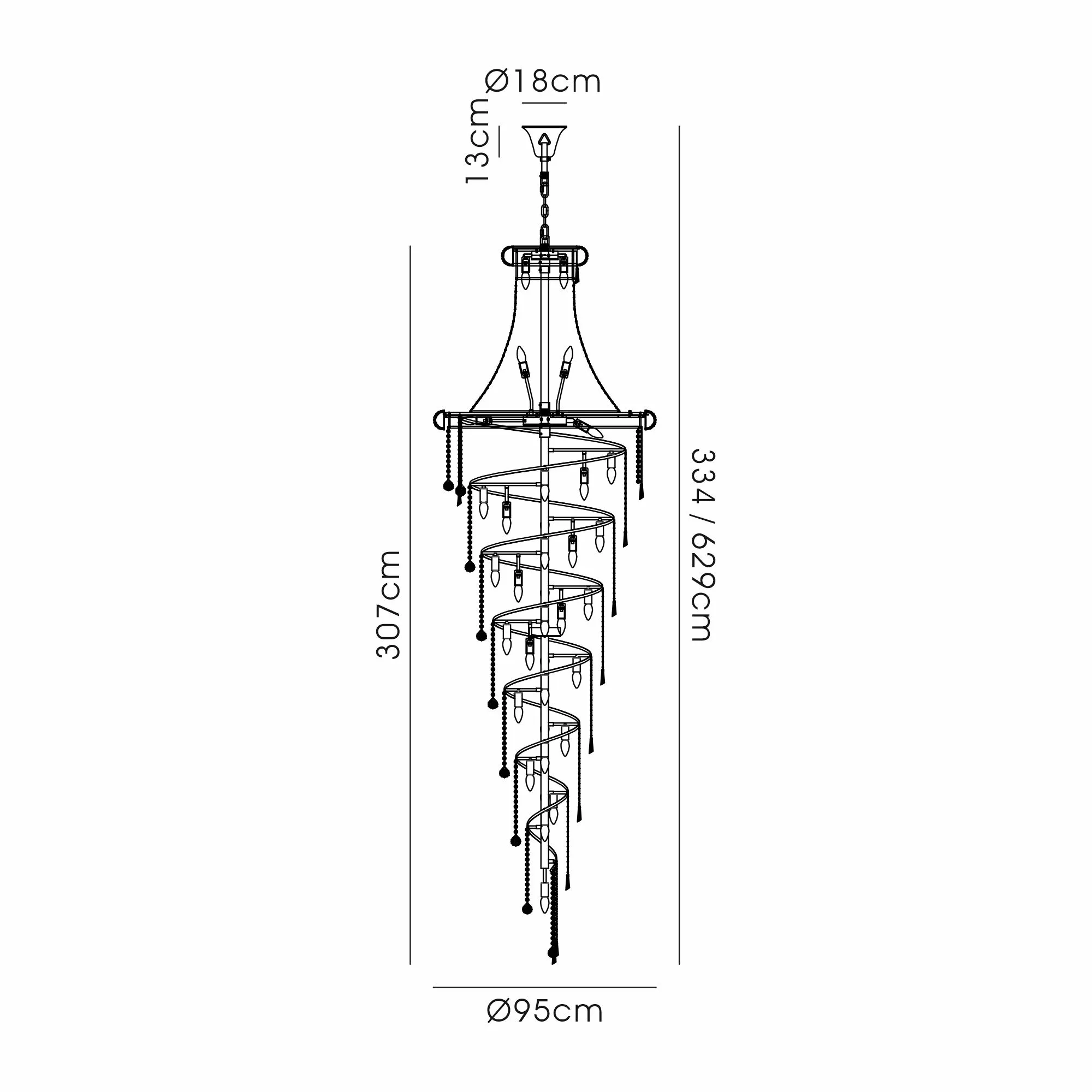 IL32118  Alexandra Crystal Chandelier 63 Light